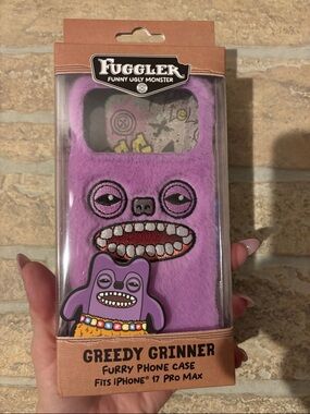 Fuggler Greedy Grinner Purple Furry Phone Case for iPhone 17 Pro Max